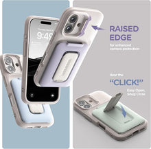 Load image into Gallery viewer, VRS DESIGN Orb Case for iPhone 16 Plus (2024), Premium Card Wallet Case [3 Cards] Durable Built-in Stand Cover Compatible with iPhone 16 Plus (Purple)
