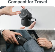 Load image into Gallery viewer, 2025 Upgrade 3 in 1 Charging Station for Apple MagSafe Charger, Adjustable Portable Wireless Charging Stand, Fast Wireless Charger Dock for iPhone 16 15 14 13 12 Pro Max &amp; Apple Watch AirPods (Black)
