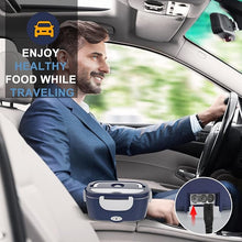 Load image into Gallery viewer, Monteka Electric Lunch Box Food Heater - Leakproof Portable Food Warmer heated lunch box for adults for Car/Home/Truck with 1.5L Removable Stainless Steel Container, 60W, 12V/24V/110V, DarkBlue
