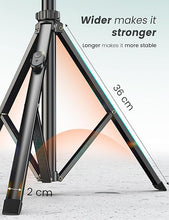 Load image into Gallery viewer, 71'' Phone Tripod &amp; Selfie Stick, Tripod for iPhone with Detachable Remote, Portable Phone Tripod Stand for Video Recording, Travel Tripod for Cell Phone, Compatible with Smartphones, DSLR
