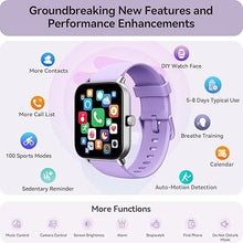 Load image into Gallery viewer, Gydom Smart Watches for Women for Android &amp; iPhone, Alexa Built-in, 1.8&quot; Smartwatch with Heart Rate/SpO2/Sleep/Stress, IP68 Waterproof Fitness Tracker, 100+ Sports Modes, Purple
