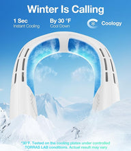 Load image into Gallery viewer, TORRAS COOLIFY 2S Neck Air Conditioner, Portable Personal Cooler and Heater Strong Wind, 3-Speed, App Control Neck Fan Rechargeable, Storm White
