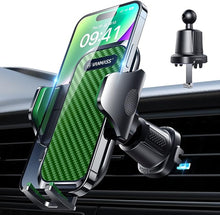 Load image into Gallery viewer, VANMASS Car Phone Holder Mount 2024 Upgraded [Patent Steel-Hook] Car Vent Phone Mount Clip Military-Grade Shockproof Cell Phone Car Mount Handsfree Truck Stand Vent Cradle for iPhone 15 Android,Green
