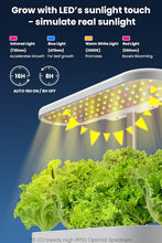 Load image into Gallery viewer, inBloom 12 Pods Hydroponics Growing System Indoor Garden with LED Grow Light and Pod Kit, Plants Germination Kit with 4.2L Water Pump Accelerate, Height Adjustable, Gardening Gifts for Women, White
