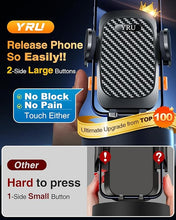 Load image into Gallery viewer, YRU?80+LBS Safest Strongest Rotatable Suction 2025 Ultimate Car Phone Holder Mount ?Military-Grade &amp; All Patent Safety Certs? Dashboard Windshield Vent for iPhone 16 15 Pro Max 14 Samsung, Black
