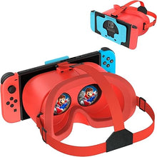 Load image into Gallery viewer, DEVASO Upgraded VR Headset for Nintendo Switch &amp; Switch OLED, Switch Virtual Reality Glasses with Adjustable HD Lenses and Comfortable Head Strap, Labo VR Kit 3D Goggles for Switch Accessories
