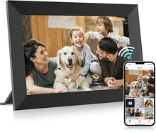 Load image into Gallery viewer, Uhale Digital Picture Frame 32GB Storage 10.1 Inch WiFi Electronic Photo Frame SD Card Slot Desktop IPS Touch Screen HD Display Auto-Rotate Slideshow Share Videos Photos Send Wishes Remotely
