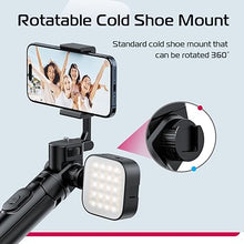 Load image into Gallery viewer, ULANZI MT-70 Extendable Phone Tripod, 63&quot; Selfie Stick Phone Vlog Tripod Stand with 2 Phone Clip, 360° Rotate Dual Camera Tripod for iPhone Sony Canon Action Camera, Lightweight for Travel
