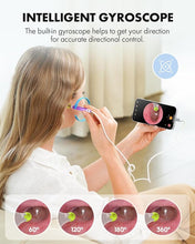 Load image into Gallery viewer, Anykit Digital Otoscope with Gyroscope, HD Ultra Clear View Ear Camera with Ear Wax Removal Tools, Video Ear Scope Otoscope with Light, Compatible with Android, iPhone 15 (Purple)
