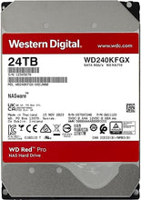 Load image into Gallery viewer, Western Digital 24TB WD Red Pro NAS Internal Hard Drive HDD - 7200 RPM, SATA 6 Gb/s, CMR, 512 MB Cache, 3.5&quot; - WD240KFGX
