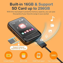 Load image into Gallery viewer, MP3 Player with Bluetooth,16GB Portable Music Player with Speaker and Micro SD Card Slot MP3 MP4 Player with FM Radio,Voice Recording,Earphone, for Kids,Running and Gift,Max 128GB Expand
