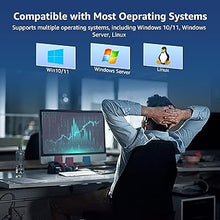 Load image into Gallery viewer, 10G PCI-E Netzwerkkarte mit 10Gbps Dual RJ45 Ports, Intel AQC113 Controller, VIMIN 10Gb Ethernet Adapter Karte Kompatibel mit PCI Express X8, X16, Unterstützt Windows10/11/Windows Server/Linux
