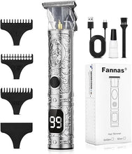 Load image into Gallery viewer, Hair Clippers for Men, Professional Hair Trimmer Barber Cordless Zero Gapped Hair Clippers with LCD Display, Mens Gifts Beard Trimmer T Liners Shavers Edgers Clipper for Hair Cutting - Silver
