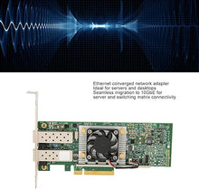 Load image into Gallery viewer, 10Gb PCI-E Network Card Dual SFP Port NIC Network Card PCIe Ethernet Adapter with Cooling Fan Multifunction Express LAN Adapter for Server and Switching
