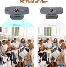 Load image into Gallery viewer, Angetube 1080P Webcam PC Web Camera for Computer HD Webcam with Microphone - PC Camera with 90-Degree Wide Angle Webcam, Plug and Play USB Webcam for Zoom | Skype | Teams | Streaming | Video Calling
