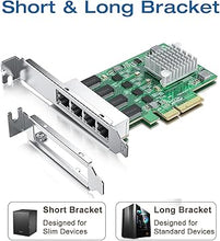 Load image into Gallery viewer, 2.5Gbase-T PCIe NIC with Realtek RTL8125 Chip, 2.5Gb Network Card, 2500/1000/100 Mbps,Quad RJ45 Ports, PCIe X4, Ethernet Card for Windows/Windows Server/Linux
