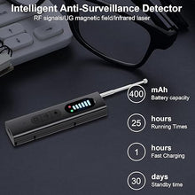 Load image into Gallery viewer, Japanese Technology Hidden Camera Detectors,Spy Camera Finder,Portable Hidden Bug and Camera Detector,5 Levels Sensitivity 4 Modes,Wireless Rechargeable for Home,Car,Office,Hotel,Travel
