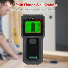 Load image into Gallery viewer, 7 in 1 Stud Finder Wall Scanner, Stud Detector with Smart Microprocessor Chip and LCD Display, Stud Sensor Beam Finders for Center and Edge of Wood AC Wire Joist Metal Pipe
