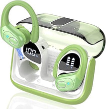 Load image into Gallery viewer, Wireless Earbuds 75hrs Bluetooth 5.3 Headphone Sport, 2024 Bluetooth Earbuds Stereo Deep Bass Over Ear Bud with Earhooks, ENC Noise Cancelling Mic, IPX7 Waterproof Earphone, Green
