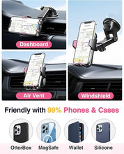 Load image into Gallery viewer, VANMASS 2024?Strongest Suction &amp; Military-Grade? Car Phone Mount ?Patent &amp; Safety?Ultimate Cell Phone Holder Handsfree Stand for Dash Windshield Vent for iPhone 16 15 Pro Max 14 Android &amp; Truck, Pink
