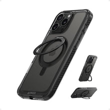 Load image into Gallery viewer, Anker Ultra Magnetic for iPhone Case with Sturdy 360° Ring Stand, Anti-Yellowing and Drop-Proof Crystal-Clear Protective Cover, Compatible with MagSafe (for iPhone 16 Pro Max, Clear Black)
