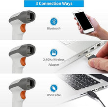 Load image into Gallery viewer, NetumScan Bluetooth 2D Barcode Scanner, 3 in 1 Automatic Wireless QR Barcode Reader USB Image Code Scanner for Store, Warehouse POS, Computer, Tablet, iPad, iPhone, Android
