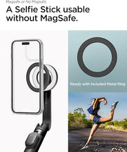 Load image into Gallery viewer, Spigen MagSafe Selfie Stick Tripod Stand (MagFit) with Bluetooth Remote Control Shutter 24" Extendable Compatible with MagSafe iPhone 16 15 14 13 12 Pro Max Mini &amp; Android Phones - Black
