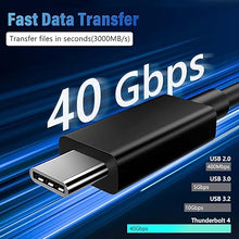 Load image into Gallery viewer, ACASIS 40Gbps M.2 NVMe SSD Enclosure, Upgraded Sturdy 8TB USB-C Aluminum External Hard Drive Enclosure with thunderbolt 4 cable 6.6ft/2m
