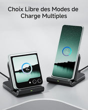 Load image into Gallery viewer, Wireless Charger for Samsung Z Flip 6, SwanScout 501S, Foldable Fast Wireless Charging Stand for Galaxy Z Flip 6/5/4/3, Charging Station for Samsung Z Flip Series/Razr+(No Adapter)
