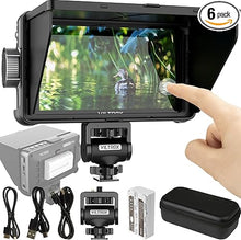 Load image into Gallery viewer, VILTROX Camera Field Monitor DC-550pro 5.5" Kit Touch Screen 4K HDMI DSLR Cameras Video Monitors with Sunshade Hood/np-f550 Battery

