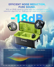 Load image into Gallery viewer, Donner Wireless Lavalier Microphone VPM-20 Mobile Vesion for USB-C iPhone iPad Android, with Charging Box, Dual-Channels Mics, Plug-Play, 1000ft Range, 48KHz 24Bit, Noise Cancellation, 40h Use Max
