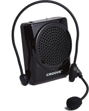 Load image into Gallery viewer, Croove Rechargeable Voice Amplifier Microphone Headset, Supports MP3 | Portable Microphone and Speaker Set with Waist/Neck Band &amp; Belt Clip | Voice Amplifier Ideal for Teachers
