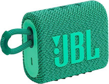 Load image into Gallery viewer, JBL Go 3 Eco - Portable Mini Bluetooth Speaker, big audio and punchy bass, IP67 waterproof and dustproof, 5 hours of playtime, Made in part with recycled materials (Eco Green)
