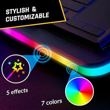 Load image into Gallery viewer, KLIM Ultimate - RGB Laptop Cooling Pad with LED Rim - New 2024 - Gaming Laptop Cooler - USB Powered Fan - Very Stable and Silent Laptop Stand - Compatible up to 17&quot; - PC Mac PS5 PS4 Xbox One
