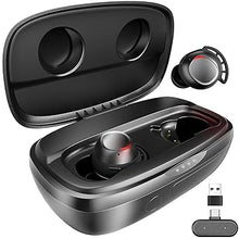 Load image into Gallery viewer, IAMJOY Wireless Gaming Earbuds, 20ms Low Latency Earbuds, Compatible with Meta Quest 3/2, PS5/4, with 2.4Ghz Dongle &amp; Bluetooth, Game Earbuds with Mic for Steam Deck, VR, Switch, PC
