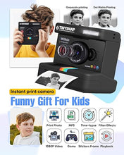 Load image into Gallery viewer, Instant Print Camera for Kids,2.4 Inch Screen Kids Instant Cameras, Christmas Birthday Gifts for Girls Age 3-12, Portable Toddler Toy for 3 4 5 6 7 8 9 10 Year Old Girls Boys (Black)
