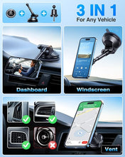 Load image into Gallery viewer, VANMASS Ultra Magnetic Car Phone Holder [2024 Strongest Magnet] for MagSafe Car Mount Suction Cellphone Stand for Dashboard Windshield Vent,Dash Mobile Accessories for iPhone 16 15 14 13 12 11 Android
