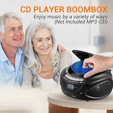 Load image into Gallery viewer, Gelielim CD Player Boombox, AM/FM Radio Stereo, Bluetooth, USB, SD, MMC Drive, Headphone Jack, AC Powered or Battery Operated Portable CD Player Compatible CD-R/RW with Big Speaker
