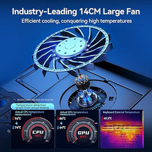 Load image into Gallery viewer, llano Laptop Cooling Pad, Gaming Laptop Cooler with Powerful Turbo Cooling Fan(5.5inch Diameter), Infinitely Variable Speed, Touch Control, 3-Port USB A, Sealed Foam for Fast Cooling Laptop 15.6-21in
