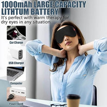 Load image into Gallery viewer, Heated Eye Mask- Eye Massager-Can Be Used For Dry Eyes-Puffy Eyes, Multiple Sclerosis- Reusable Cordless Moisturizing Silk Graphene Eye Mask- Eyestrain Gift For Men And Women
