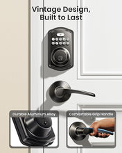 Load image into Gallery viewer, Veise Keyless Entry Door Lock with 2 Lever Handles - Electronic Keypad Deadbolt, Auto Lock, Easy Installation Digital Smart Code Door Lock, Front Door Lock Set, Matte Black
