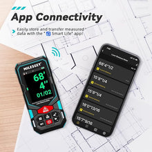 Load image into Gallery viewer, Laser Measurement Tool, MiLESEEY 330Ft Multifunctional Laser Measure with 2.4&quot; Color Backlit Display, Rechargeable Laser Distance Meter with Angle Sensor, m/cm/mm/in/ft+in Measurement Unit
