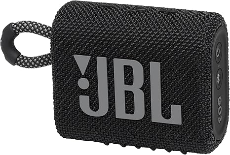 JBL Go 3 - Portable Mini Bluetooth Speaker, big audio and punchy bass, IP67 waterproof and dustproof, 5 hours of playtime, speaker for home, outdoor and travel (Black)