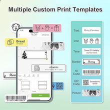 Load image into Gallery viewer, Nelko Label Maker Machine with Tape, P21 Bluetooth Label Printer, Wireless Mini Label Makers with Multiple Templates for Organizing Office Home, White
