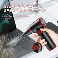 Load image into Gallery viewer, ATEngeus Compressed Air Duster, Stepless Speed Electric Air Duster, 100500RPM Cordless Air Duster with LED Light, Rechargeable Air Blower Replaces Canned Air, Keyboard Cleaner for Laptop, PC
