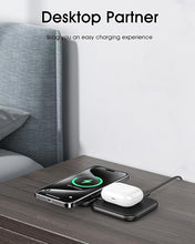 Load image into Gallery viewer, 3 in 1 Charging Station for Apple Multiple Devices-Magnetic Wireless Travel Charging Station for iPhone 16 15 14 13 12 Series,Foldable Mag-Safe Charger Pad for Apple Watch,for Airpods Pro,Green
