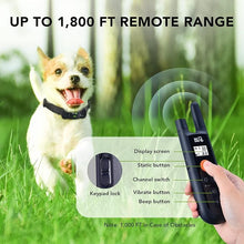 Load image into Gallery viewer, DOG CARE Dog Training Collar with Remote - Dog Shock Collar for All Dogs with 1800FT Remote, Rechargeable Dog Bark Collar with Beep/Vibration/Shock Modes, Security Lock, Rainproof [2023 Upgraded]
