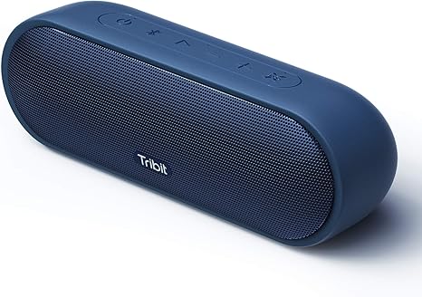 Tribit MaxSound Plus Portable Bluetooth Speaker,24W Wireless Speaker with Powerful Louder Sound, Exceptional XBass, IPX7 Waterproof,20-Hour Playtime,100 ft Bluetooth Range for Party,Outdoor (Blue)