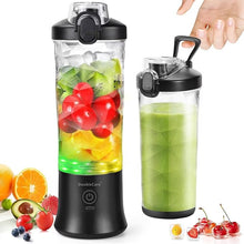 Load image into Gallery viewer, 20 Oz Portable Blender for Shakes and Smoothies,4000mAh Electric Juicer, 270W Motor Smoothie Blender with BPA-Free &amp; IP67 Waterproof, USB Fresh Juice Blender with 2 Mixing Modes for Travel, Gym, Black
