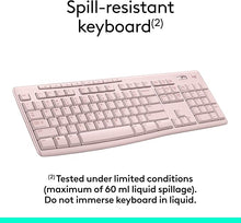 Load image into Gallery viewer, Logitech MK270 Wireless Keyboard and Mouse Combo for Windows, 2.4 GHz Wireless, Compact Mouse, 8 Multimedia and Shortcut Keys, 2-Year Battery Life, for PC, Laptop - Rose
